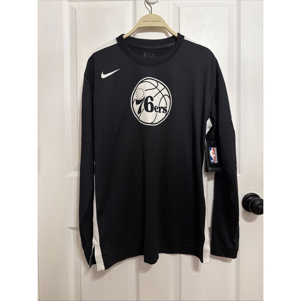 NEW Nike Philadelphia 76ers Dri-Fit Long Sleeve Shooting Shirt Player Size S - Picture 2 of 8